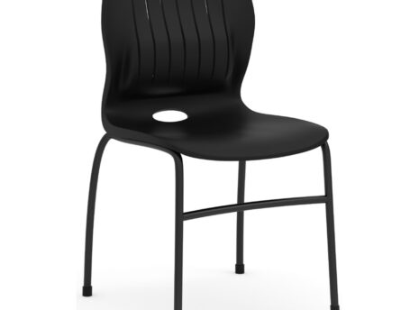 3044BLACKA02 - STACKING CHAIR-BLK FRAME POST LEGS BLKA02